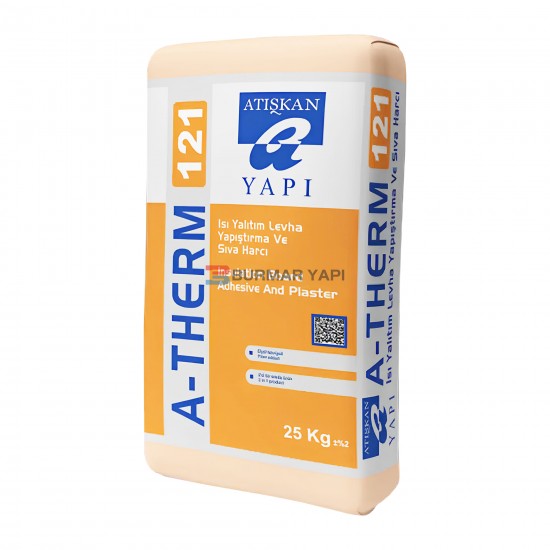Atışkan A-Therm 121 Mantolama Yapıştırma ve Sıva Harcı Atışkan A-Therm 121 Mantolama Yapıştırma ve Sıva Harcı